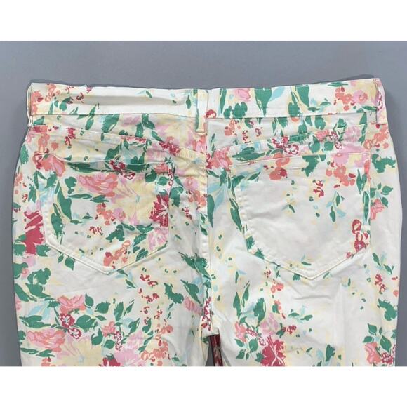 NYDJ Lift/Tuck Vintage USA Made 'Ankle' Lightweight Jeans. Pastel Floral, 16P. - Picture 5 of 5